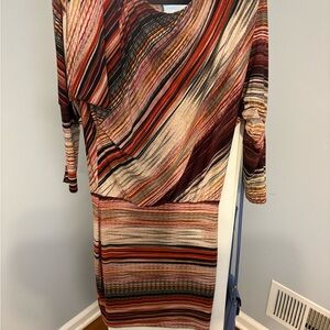 Abbeline Multicolor Striped Long Sleeve Dress